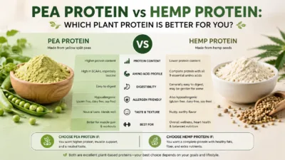 Was ist besser: Erbsenprotein oder Hanfprotein? Argumente für biologisches Hanfsamen-Proteinpulver