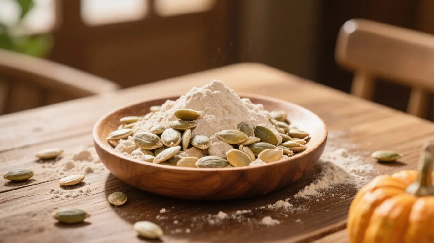 Nachhaltig & Zero Waste: Protein aus kaltgepressten Kürbiskernen 4 organic pumpkin seed protein