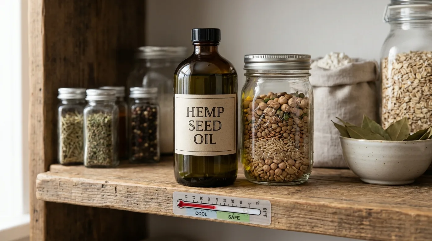 Hanfsamenöl richtig lagern: Haltbarkeit, Temperatur & bewährte Methoden 11 How to Store Hemp Seed Oil Shelf Life, Temperature & Best Practices