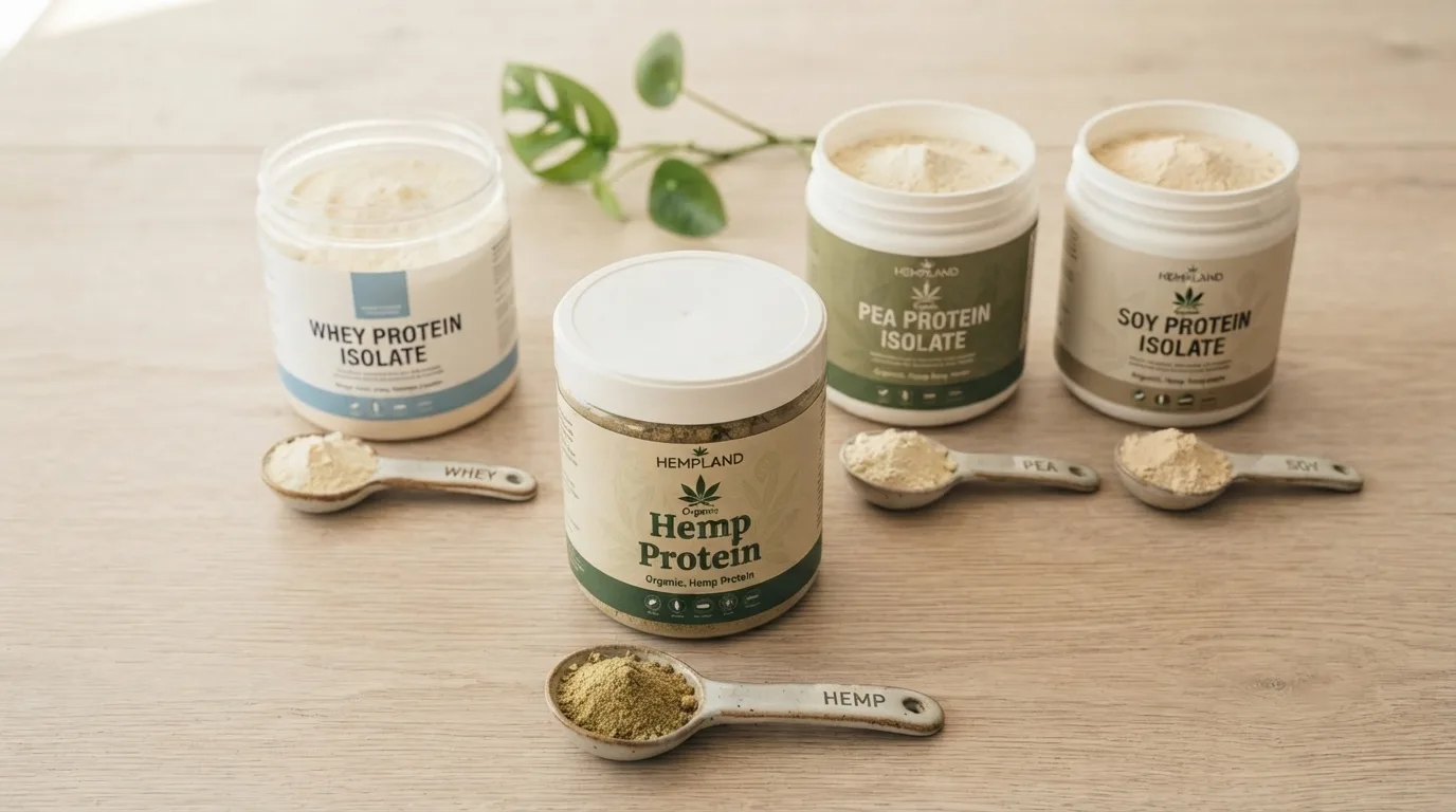Hanfprotein vs. Molkeprotein vs. Erbsenprotein vs. Sojaprotein: Ein vollständiger Vergleich pflanzlicher Proteine 8 Hemp Protein vs Whey vs Pea vs Soy A Complete Plant Protein Comparison