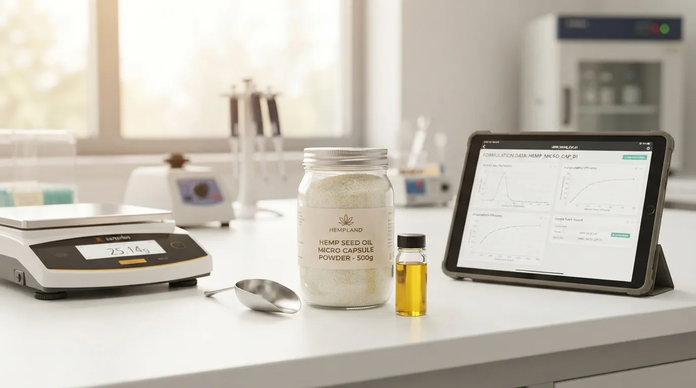 Hanfsamenöl-Mikrokapselpulver: B2B-Leitfaden für Formulierung und Anwendung 4 Hemp Seed Oil Micro Capsule Powder B2B Formulation & Application Guide
