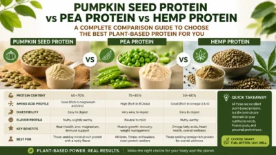 Kürbis- vs Erbsen- vs Hanfprotein: Daten, Blends & Fazit